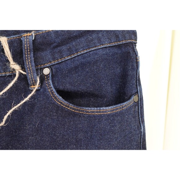 MUJI Women's Slim Straight 6-Pocket Stretch Cotton Blend Denim Blue Jeans SZ 27 - Picture 4 of 16